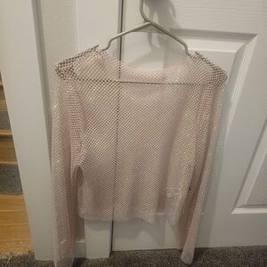 Haute Monde Pink Mesh Blouse